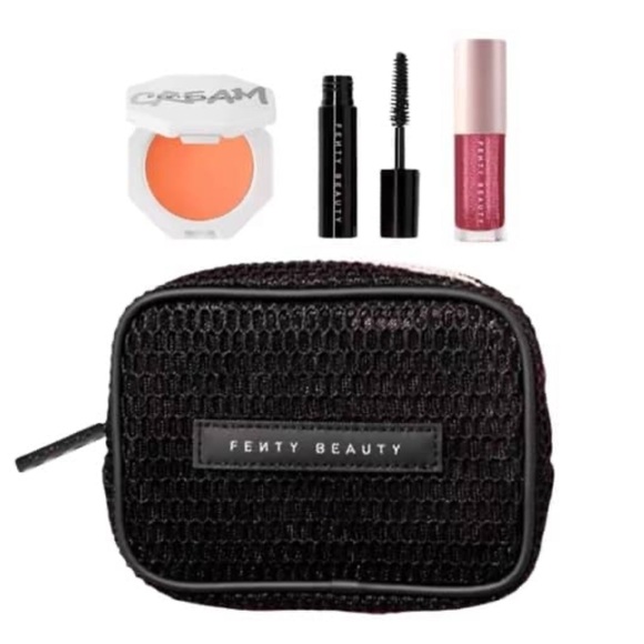 FENTY x Rihanna 4p Cosmetic Lip GlossBombBag Blush Hella Thicc Mascara $60 NIB